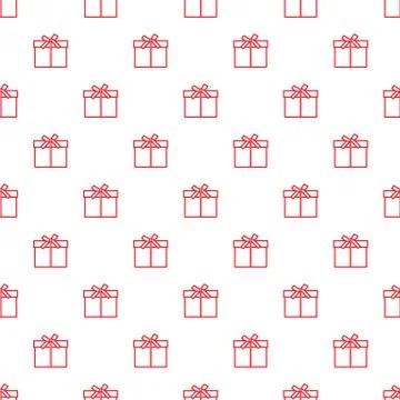Seamless pattern with gifts boxes. Stock Illustration