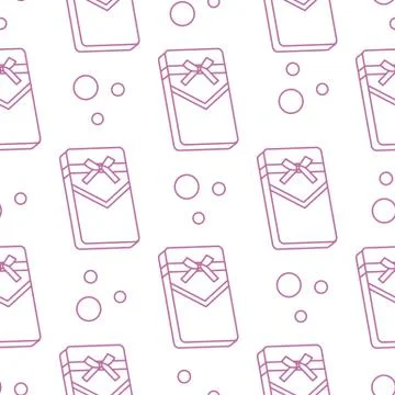 Seamless pattern with gifts boxes. Stock Illustration