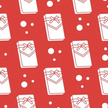 Seamless pattern with gifts boxes. Stock Illustration