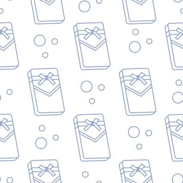 Seamless pattern with gifts boxes. Stock Illustration