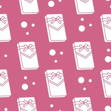 Seamless pattern with gifts boxes. Stock Illustration