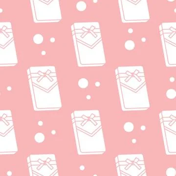 Seamless pattern with gifts boxes. Stock Illustration