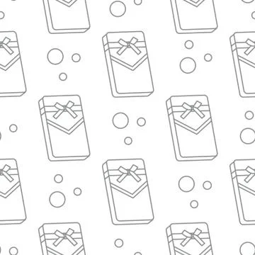 Seamless pattern with gifts boxes. Stock Illustration