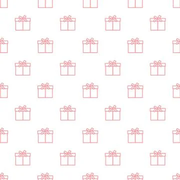 Seamless pattern with gifts boxes. Stock Illustration