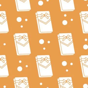 Seamless pattern with gifts boxes. Stock Illustration