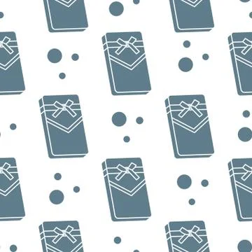 Seamless pattern with gifts boxes. Stock Illustration