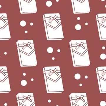 Seamless pattern with gifts boxes. Stock Illustration