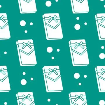 Seamless pattern with gifts boxes. Stock Illustration