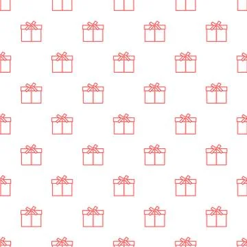 Seamless pattern with gifts boxes. Stock Illustration