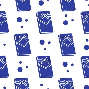 Seamless pattern with gifts boxes. Stock Illustration