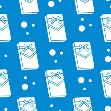 Seamless pattern with gifts boxes. Stock Illustration
