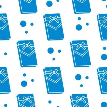 Seamless pattern with gifts boxes. Stock Illustration