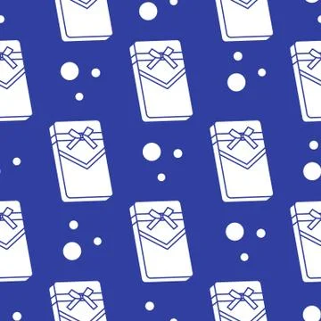 Seamless pattern with gifts boxes. Stock Illustration