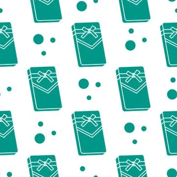 Seamless pattern with gifts boxes. Stock Illustration