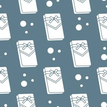 Seamless pattern with gifts boxes. Stock Illustration
