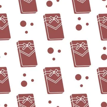 Seamless pattern with gifts boxes. Stock Illustration