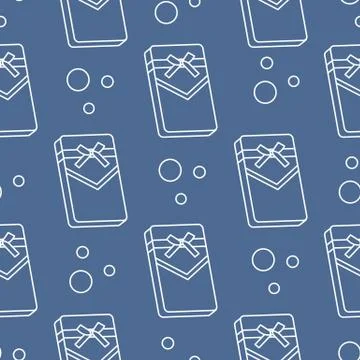 Seamless pattern with gifts boxes. Stock Illustration