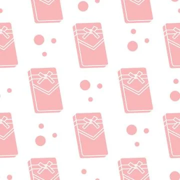 Seamless pattern with gifts boxes. Stock Illustration