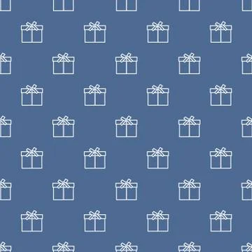 Seamless pattern with gifts boxes. Stock Illustration