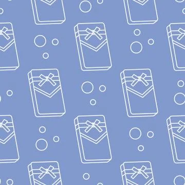 Seamless pattern with gifts boxes. Stock Illustration