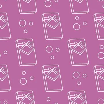 Seamless pattern with gifts boxes. Stock Illustration