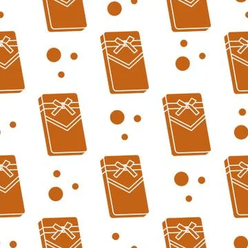 Seamless pattern with gifts boxes. Stock Illustration