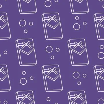 Seamless pattern with gifts boxes. Stock Illustration