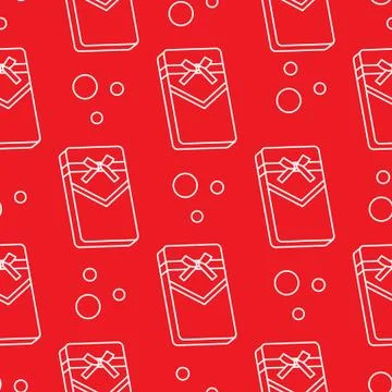 Seamless pattern with gifts boxes. Stock Illustration
