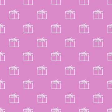 Seamless pattern with gifts boxes. Stock Illustration