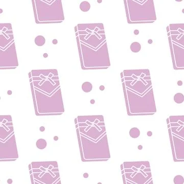 Seamless pattern with gifts boxes. Stock Illustration