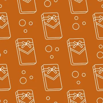 Seamless pattern with gifts boxes. Stock Illustration