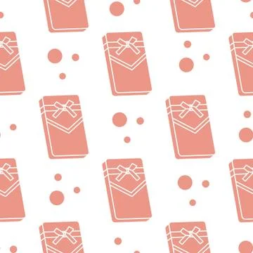 Seamless pattern with gifts boxes. Stock Illustration