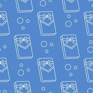 Seamless pattern with gifts boxes. Stock Illustration