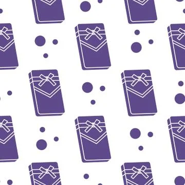 Seamless pattern with gifts boxes. Stock Illustration