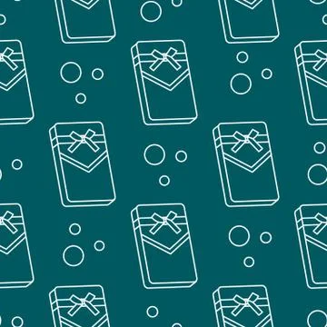 Seamless pattern with gifts boxes. Stock Illustration