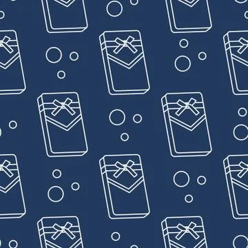 Seamless pattern with gifts boxes. Stock Illustration