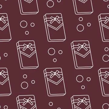 Seamless pattern with gifts boxes. Stock Illustration