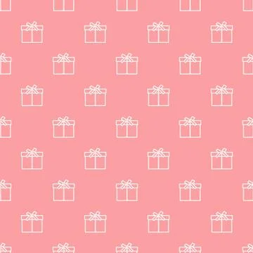Seamless pattern with gifts boxes. Stock Illustration