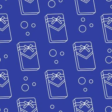 Seamless pattern with gifts boxes. Stock Illustration