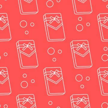 Seamless pattern with gifts boxes. Stock Illustration