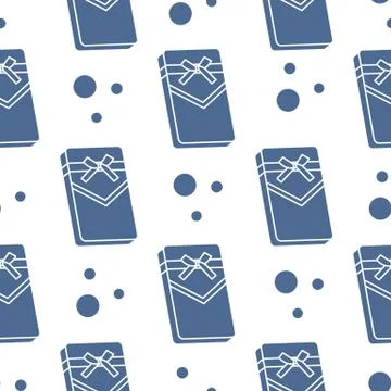 Seamless pattern with gifts boxes. Stock Illustration