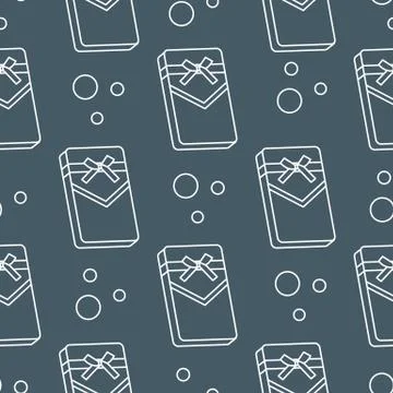 Seamless pattern with gifts boxes. Stock Illustration