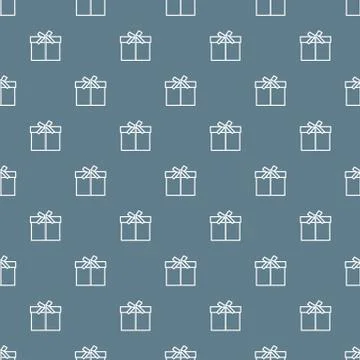 Seamless pattern with gifts boxes. Stock Illustration