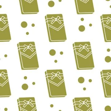 Seamless pattern with gifts boxes. Stock Illustration