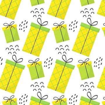 Seamless pattern with gifts. Stock Illustration