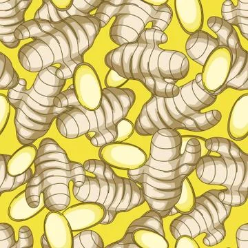 Seamless pattern with ginger. 库存插图
