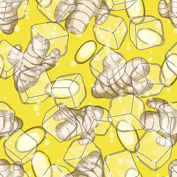 Seamless pattern with ginger. Stock Illustration