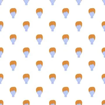 Seamless pattern with ginger short hair wigs Stock Illustration