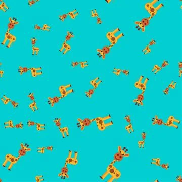 Seamless pattern of giraffe. Stock Illustration
