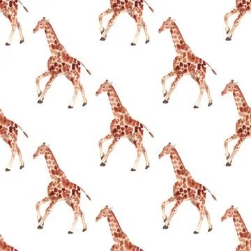 Seamless pattern with giraffe Stock Illustration
